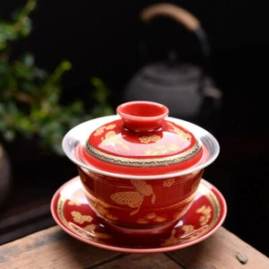 Juego de té de kung fu de porcelana con cuenco de plata pura Boutique Jingdezhen de 150 ml Gaiwan - Imagen 1 de 14