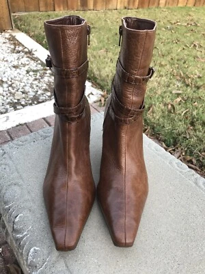 Botines Antonio Melani CROC Cuero Marrón Repujado Talla 9 Foto 1 de 4