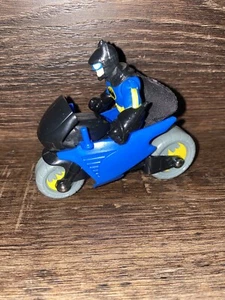 Fisher Price Imaginext DC superfriends Batman Figure motorcycle black blue - Picture 1 of 6