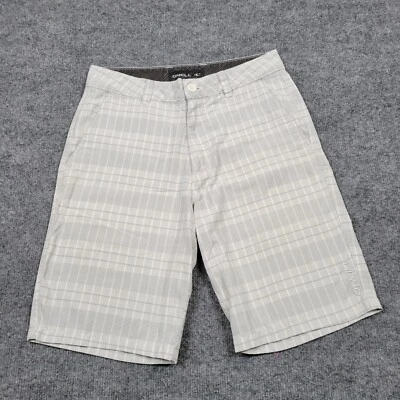 Pantalones Cortos Oneill Para Hombre 28 Gris Blanco Cuadros Chino Rendimiento Activo Absorción Golf Foto 1 de 4