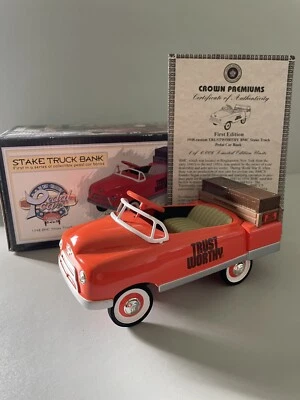 Trust Worthy Die Cast 1948 BMC Stake Truck Replica Pedal Car w COA - Image 1 of 4