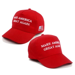 2 Pcs Red MAGA Hat Trump 2024 Hat Baseball Cap Donald Make America Great Again - Picture 1 of 10