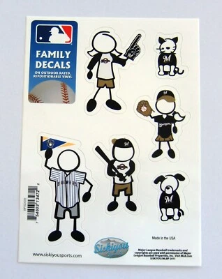 Milwaukee Brewers Outdoor Rated Vinyl Family Decals MLB Licensed Baseball - Image 1 of 4
