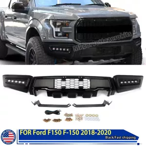 For 2018-2020 Ford F150 150 Steel Front Bumper Assembly w/LED Raptor Style Black - Picture 1 of 15