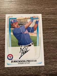2011 BOWMAN 1ST CARD PROSPECTS RC #BP82 JURICKSON PROFAR RANGERS - Picture 1 of 2
