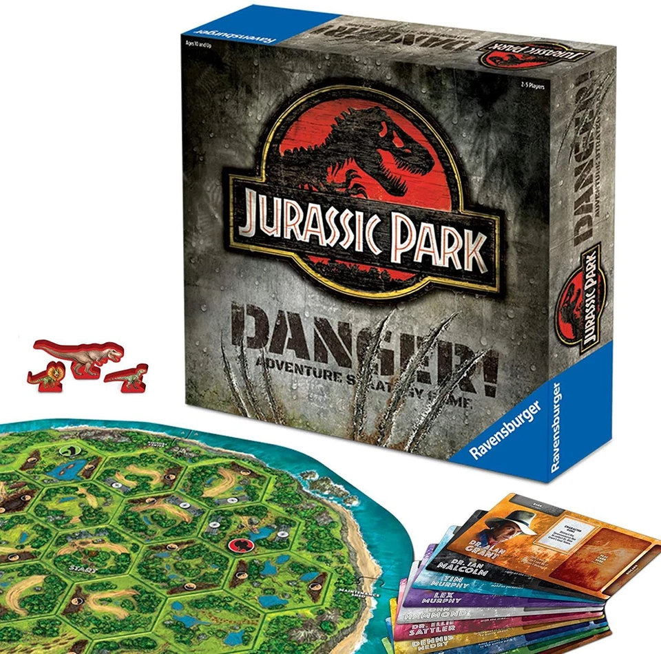 Jurassic Park Danger Adventure Strategy Board Game By Ravensburger Complete