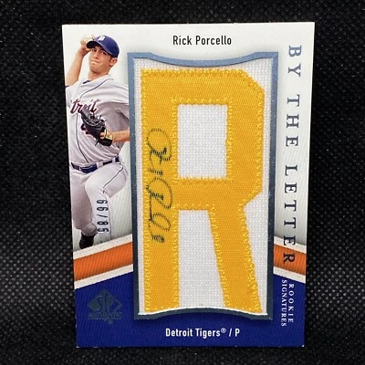 #/85! 🚨2009 SP Authentic By the Letter Rick Porcello RC Auto Detroit Tigers - Image 1 of 2