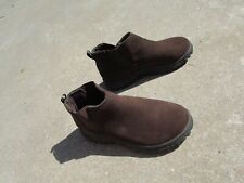 Land's End Brown Suede Leather Chukka Pull On Boot Child's Size 2 M NICE!