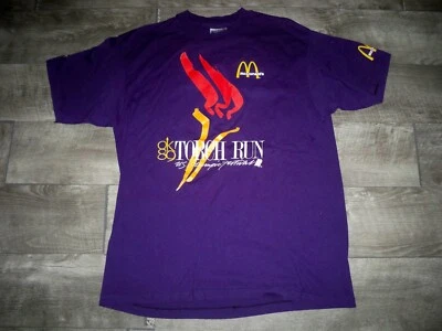 Vintage OK 89 Torch Run US Olympic Festival Mcdonald's Mcds Tshirt Tee Large 80s - Image 1 of 4