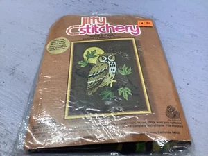  Vintage jiffy stitchery scops owl #482 Sunset Designs 5" X 7" New - Picture 1 of 5