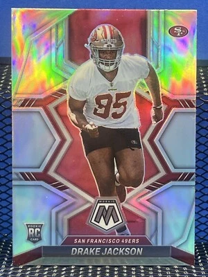 2022 Panini Mosaic DRAKE JACKSON San Francisco 49ers Silver Prizm RC Rookie Card - Image 1 of 2
