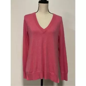 NWT J. Crew Cotton V-Neck Sweater Pink Size S - Picture 1 of 4