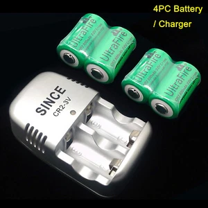 4PC Ultrafire 800mAh Li-ion Rechargeable Batteries +1PC CR2 Battery Charger - Picture 1 of 5