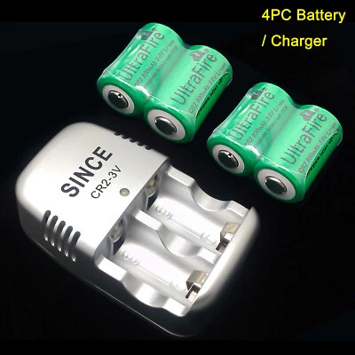 4PC Ultrafire 800mAh Li-ion Rechargeab​le Batteries +1PC CR2 Battery Charger - Image 1 of 4