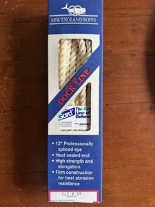 NEW inBox Heat Sealed Spliced High Strength Nylon Boat Dock Lines 1/2"x15' White - Bild 1 von 5
