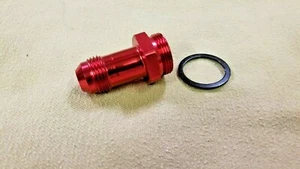 Professional Products Red -8AN 7/8-20 x 1-1/2” Thread Size Carburetor Fitting - Foto 1 di 2