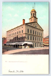 Vintage Postcard Massachusetts, Faneuil Hall, Boston, MA. c1906 - Picture 1 of 3