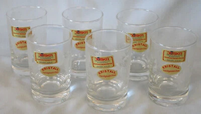 Joska Kristall geätzte Spieltiere 2 Unzen Schnapsglas 2 5/8", 6er Set - Bild 1 von 4