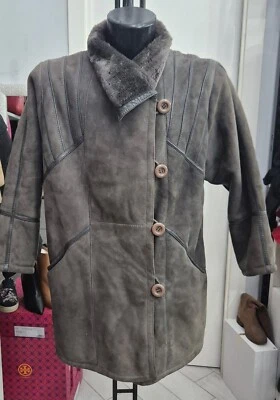 Genérico Montón De Shearling Usado Para Mujer Talla L Gris LLR154 - Imagen 1 de 4
