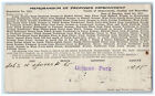 1912 Memorandum Of Proposed Improvement Seattle Washington Wa Postal Card