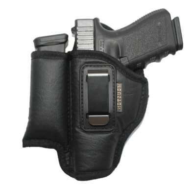 IWB Soft Houston Leather Holster with Magazine/Mag Pouch/Holder - Choose Model - Image 1 of 4