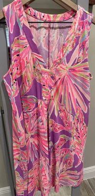 Vestido Lilly Pulitzer Amina Mini Columpio Amatista Buscador de Sol Talla Grande Foto 1 de 3