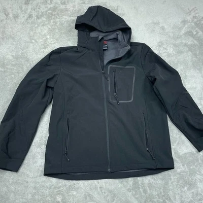 Gerry Mens Black Softshell Hooded Jacket XL Lightweight Outdoor Coat a0877 - Image 1 of 4