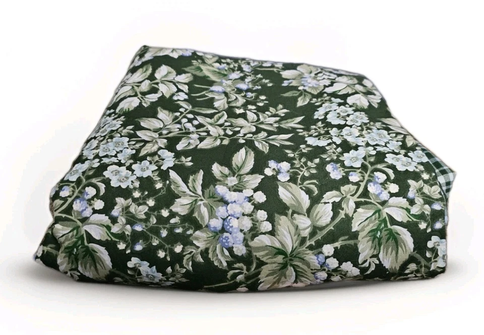 Funda nórdica reversible rara Laura Ashley Bramble floral verde reina, 1 farsa Foto 1 de 4