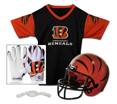 Cincinnati Bengals Juvenil M Uniforme Disfraz Jersey Casco Pantalones Guantes Franklin Foto 1 de 4