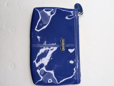 Modella Cosmetic Bag Pouch Clutch Navy Blue Quilted Zippered - Image 1 of 4