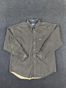 Pendleton Shirt Mens XL Gray Black Herringbone Button Down Long Sleeve Cotton - Picture 1 of 7