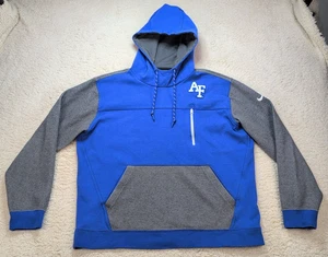 Nike Air Force AF Pullover Sudadera con Capucha Para Hombre XL Bolsa Canguro 32878X-AF1 Azul Gris - Imagen 1 de 11