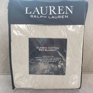 Lauren Ralph Lauren Bed Blanket King Classic Machine Washable New Bedding Throw - Picture 1 of 7