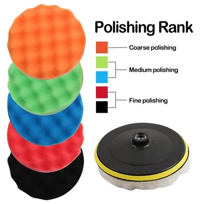 7x 7 Inch Polishing Waxing Pad Sponge Buff Buffing Kit Set For Car Polisher - Image 1 of 4