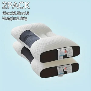 2 Stück gestricktes Massage Nackenkissen zum weichen Schlafen, verstellbar ergonomisch - Bild 1 von 9