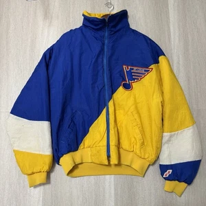 VINTAGE ST. LOUIS BLUES PUFFER JACKET L HERREN Mantel - Bild 1 von 5