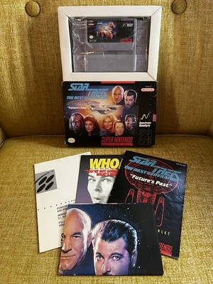 Star Trek The Next Generation Future's Past Nintendo SNES Box Manual Poster - Image 1 of 4
