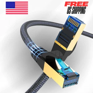 Cat 8 Ethernet Cable, Either Network, Wi Fi High Speed Gaming Gigabit 26AWG 6 ft - Picture 1 of 12