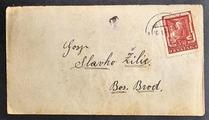 1944 Croatia Cover ties 3.5K stamp cd Zvornik-Brod - Picture 1 of 2