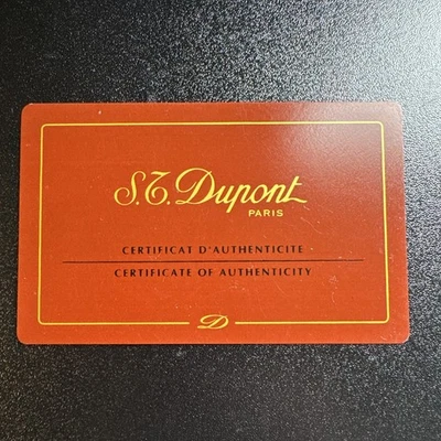 S. T. Dupont Tarjeta de Garantía Blanco (No Llenado) para Mechero - Imagen 1 de 2