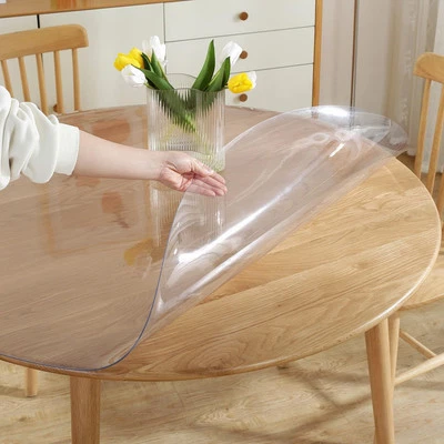 LovePads 2mm Thick Clear Round Table Cover Protector 42 42" x 42",  - Image 1 of 4