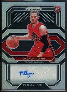 2020-21 Panini Prizm Malachi Flynn #RP-MFL Penmanship Silver Prizm RC Auto - Picture 1 of 2