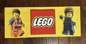 RETIRED LEGO~RARE MINIFIG ORIGINAL 3D STORE DISPLAY SIGN 30" LONG BY 12" TALL - Picture 1 of 8