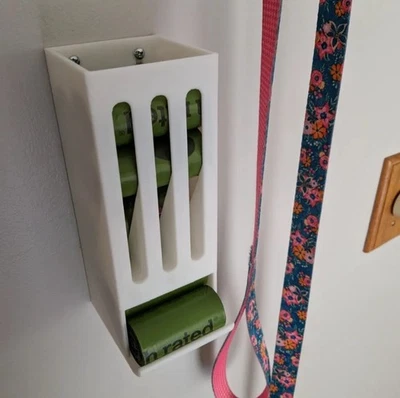 Dog Poop Bags Dispenser - Wall mounted, Holds Multiple Rolls - Image 1 of 4