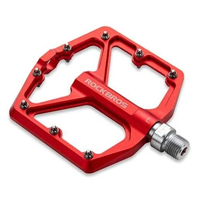  Pedales Bicicleta Montaña Pedales MTB Bicicleta Pedales Planos Aluminio 9/16" Sellado Rojo Foto 1 de 4
