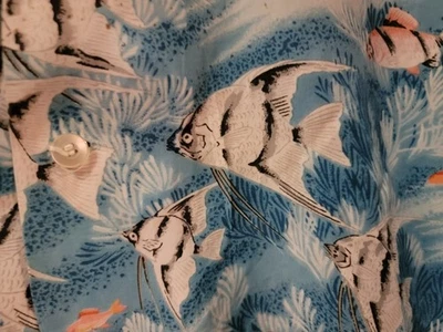 Camisa Aloha Hawaiana Rayón Penney Años 50 RARA DE COLECCIÓN PECES TROPICALES SUBMARINOS Japón Foto 1 de 4