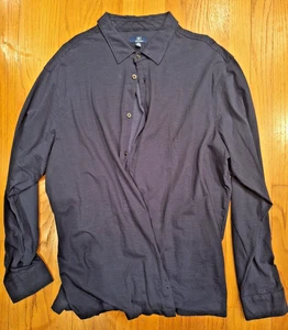 Camicia George uomo 2XL blu a righe vestibilità classica manica lunga abbottonata casual - Foto 1 di 1