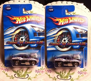 HOT WHEELS Tooned '69 Camaro Z28 in LILA von 2006 x 2 - You get two! #124 MOC - Bild 1 von 3