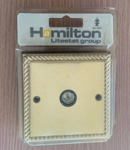 HAMILTON Georgian Roped Polished Brass TV-Steckdose MADE IN UK Neu Sonstige. - Bild 1 von 2