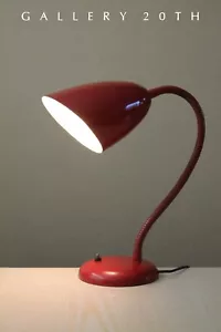 ๐ฅ SUPER RARE! ICONIC KURT VERSEN GOOSE NECK LAMP! VTG MCM DESK 50's 40's RED ๐ฅ - Picture 1 of 12